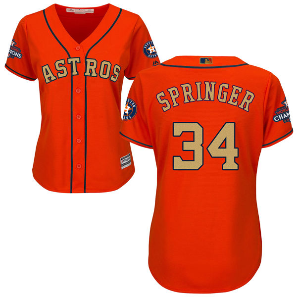 Women's Houston Astros Astros #34 Nolan Ryan Gonzalez Orange 2018 Gold Program Cool Base Stitched MLB Jersey Women's Houston Astros Astros #34 Nolan Ryan Gonzalez Orange 2018 Gold Program Cool Base Stitched MLB Jersey