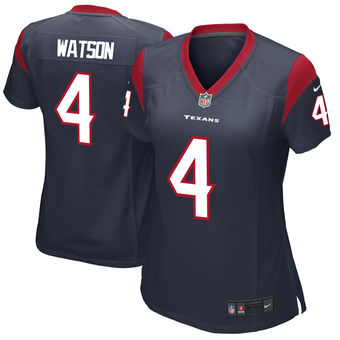 Women's Houston Texans Deshaun Watson Nike Navy 2017 Draft Pick Game Jersey Women's Houston Texans Deshaun Watson Nike Navy 2017 Draft Pick Game Jersey