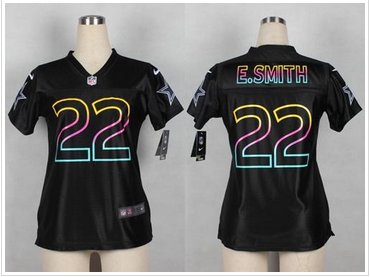 Women's NEW Cowboys #22 Emmitt Smith Black NFL Fashion Game Jersey Women's NEW Cowboys #22 Emmitt Smith Black NFL Fashion Game Jersey