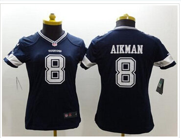 Women's NEW Cowboys #8 Troy Aikman Navy Blue Team Color NFL Limited Jersey Women's NEW Cowboys #8 Troy Aikman Navy Blue Team Color NFL Limited Jersey