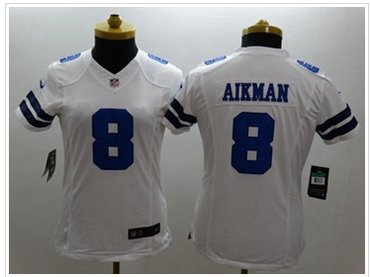 Women's NEW Cowboys #8 Troy Aikman White NFL Limited Jersey Women's NEW Cowboys #8 Troy Aikman White NFL Limited Jersey