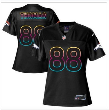 Women's NFL New Broncos #88 Demaryius Thomas Black Fashion Game Jersey