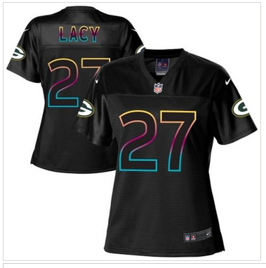 Women's NFL New Packers #27 Eddie Lacy Black Fashion Game Jersey Women's NFL New Packers #27 Eddie Lacy Black Fashion Game Jersey