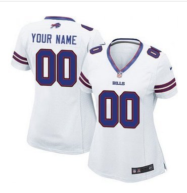 Women's Nike Buffalo Bills Customized Limited White NFL Jersey Women's Nike Buffalo Bills Customized Limited White NFL Jersey