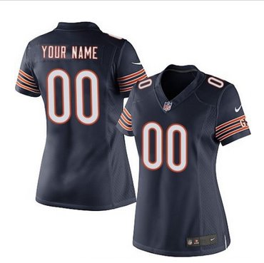 Women's Nike Chicago Bears Customized Limited Navy Blue Team Color NFL Jersey Women's Nike Chicago Bears Customized Limited Navy Blue Team Color NFL Jersey