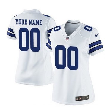 Women's Nike Dallas Cowboys Customized Limited White NFL Jersey Women's Nike Dallas Cowboys Customized Limited White NFL Jersey