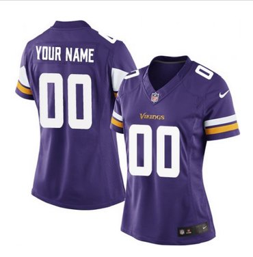 Women's Nike Minnesota Vikings Customized Elite Purple Team Color NFL Jersey Women's Nike Minnesota Vikings Customized Elite Purple Team Color NFL Jersey