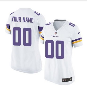 Women's Nike Minnesota Vikings Customized Limited White NFL Jersey Women's Nike Minnesota Vikings Customized Limited White NFL Jersey