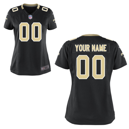 Women's Nike New Orleans Saints Customized Game Team Color Jersey Women's Nike New Orleans Saints Customized Game Team Color Jersey