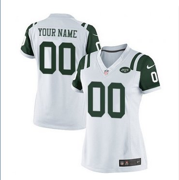 Women's Nike New York Jets Customized Elite White NFL Jersey Women's Nike New York Jets Customized Elite White NFL Jersey