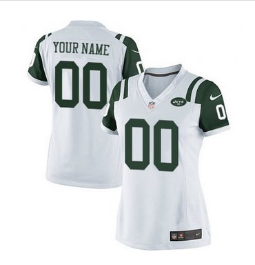 Women's Nike New York Jets Customized Limited White NFL Jersey Women's Nike New York Jets Customized Limited White NFL Jersey