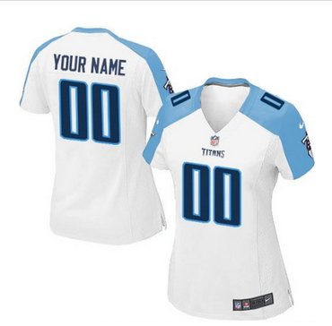 Women's Nike Tennessee Titans Customized Elite White NFL Jersey Women's Nike Tennessee Titans Customized Elite White NFL Jersey
