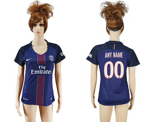 Women's Paris Saint-Germain Personalized Home Soccer Club Jersey Women's Paris Saint-Germain Personalized Home Soccer Club Jersey