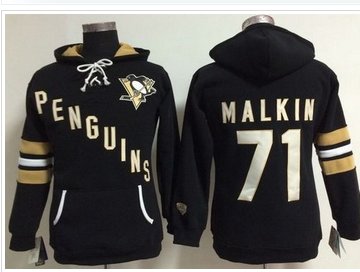 Women's Pittsburgh Penguins #71 Evgeni Malkin Black Old Time Heidi NHL Hoodie Women's Pittsburgh Penguins #71 Evgeni Malkin Black Old Time Heidi NHL Hoodie