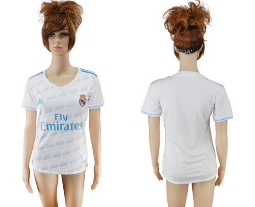 Women's Real Madrid Blank Home Soccer Club Jersey Women's Real Madrid Blank Home Soccer Club Jersey