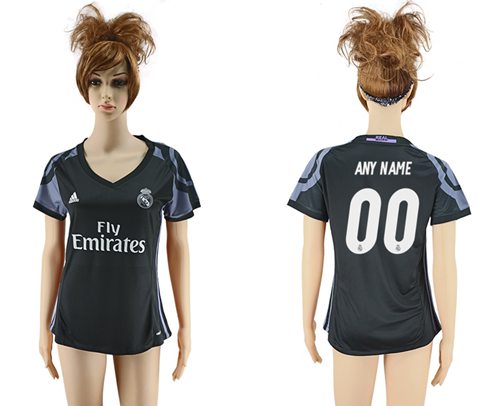 Women's Real Madrid Personalized Sec Away Soccer Club Jersey Women's Real Madrid Personalized Sec Away Soccer Club Jersey