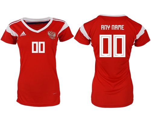 Women's Russia Personalized Home Soccer Country Jersey Women's Russia Personalized Home Soccer Country Jersey