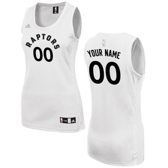 Women's Toronto Raptors adidas White Custom Fashion Jersey Women's Toronto Raptors adidas White Custom Fashion Jersey