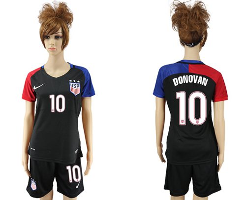 Women's USA #10 Donovan Away Soccer Country Jersey Women's USA #10 Donovan Away Soccer Country Jersey