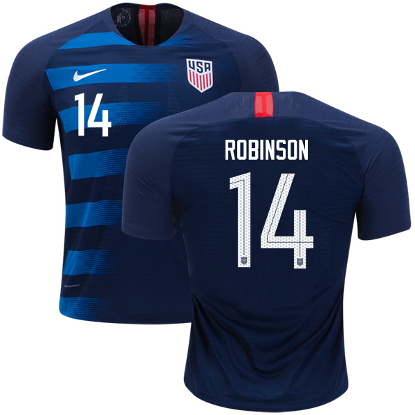 Women's USA #14 Robinson Away Soccer Country Jersey Women's USA #14 Robinson Away Soccer Country Jersey
