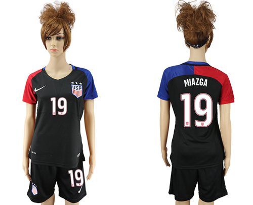 Women's USA #19 Miazga Away Soccer Country Jersey
