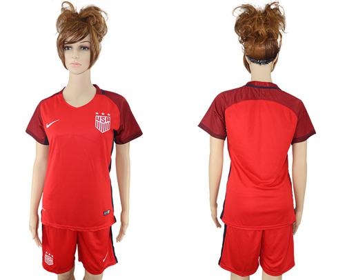 Women's USA Blank Away Soccer Country Jersey Women's USA Blank Away Soccer Country Jersey