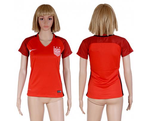 Women's USA Blank Away Soccer Country Jersey Women's USA Blank Away Soccer Country Jersey