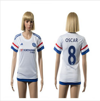 Women Chelsea #8 Oscar Away Soccer Club Jersey