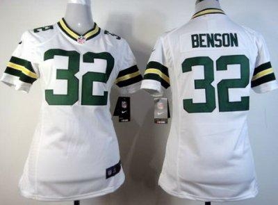 Women NEW Green Bay Packers 32 Cedric Benson White Jerseys Women NEW Green Bay Packers 32 Cedric Benson White Jerseys