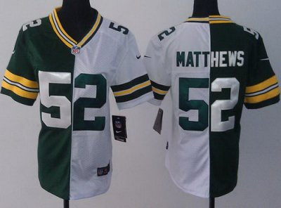 Women NEW Green Bay Packers 52# Clay Matthews Green White Split NFL Jerseys Women NEW Green Bay Packers 52# Clay Matthews Green White Split NFL Jerseys