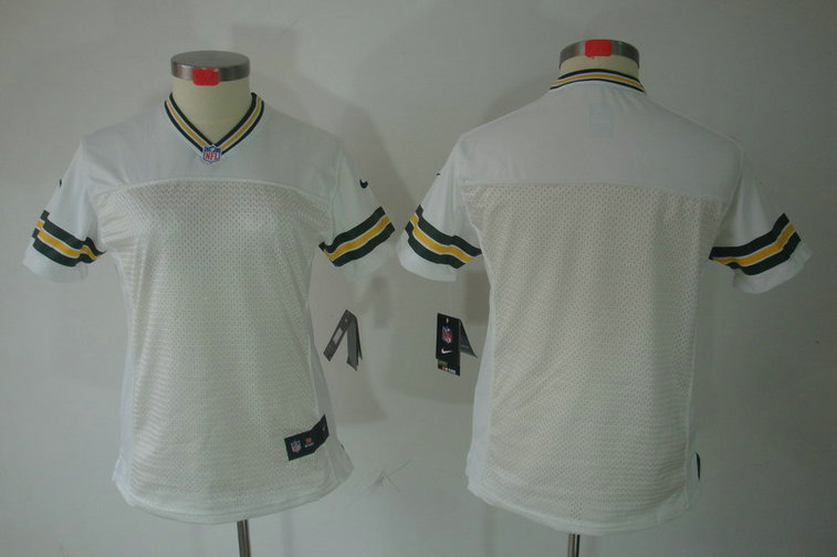 Women NEW Green Bay Packers Blank White Jerseys Women NEW Green Bay Packers Blank White Jerseys