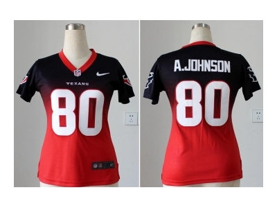 Women NEW NFL Houston Texans 80 Andre Johnson Black Red Drift Fashion II Jerseys Women NEW NFL Houston Texans 80 Andre Johnson Black Red Drift Fashion II Jerseys
