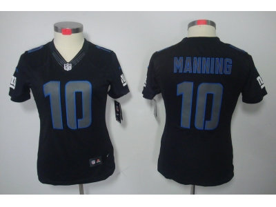 Women NEW NFL New York Giants #10 Eli Manning black jerseys(impact limited) Women NEW NFL New York Giants #10 Eli Manning black jerseys(impact limited)