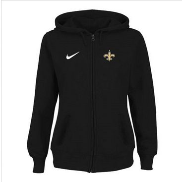 Women New Orleans Saints Stadium Rally Full Zip Hoodie Black