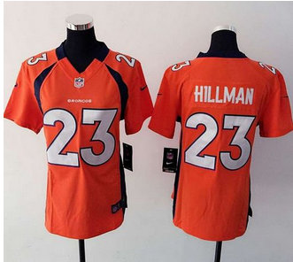 Women Nike Broncos #23 Ronnie Hillman Orange Team Color Stitched NFL Elite Jersey Women Nike Broncos #23 Ronnie Hillman Orange Team Color Stitched NFL Elite Jersey