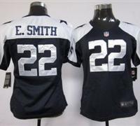 Women Nike Dallas Cowboys 22 E.SMITH Blue Thankgivings Nike NFL Jerseys Women Nike Dallas Cowboys 22 E.SMITH Blue Thankgivings Nike NFL Jerseys