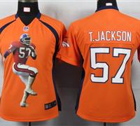 Women Nike Denver Broncos 57 T.jackson Orange Portrait Fashion Game Jerseys