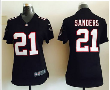 Women Nike Falcons #21 Deion Sanders Black Alternate Stitched NFL Elite Jersey Women Nike Falcons #21 Deion Sanders Black Alternate Stitched NFL Elite Jersey