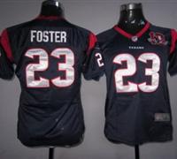 Women Nike Houston Texans #23 Arian Foster Blue Nike NFL Jerseys W 10th Patch Women Nike Houston Texans #23 Arian Foster Blue Nike NFL Jerseys W 10th Patch