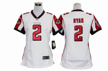 Women Nike NFL Atlanta Falcons 2 Matt Ryan White jerseys