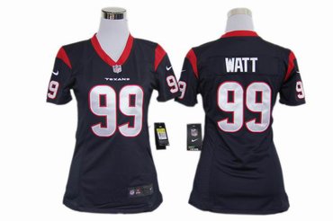 Women Nike NFL Houston Texans 99 Watt Game Jerseys