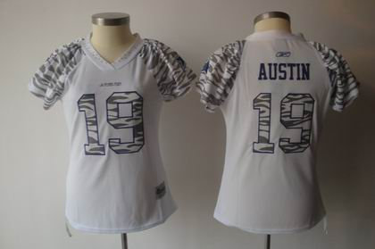 Women Zebra Field Flirt Dallas Cowboys 19 Miles Austin white jerseys Women Zebra Field Flirt Dallas Cowboys 19 Miles Austin white jerseys