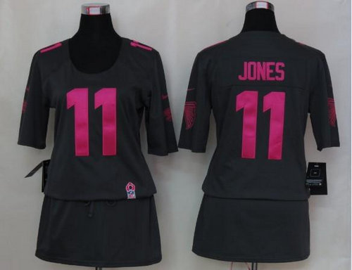 Womens NEW Atlanta Falcons 11 Jones breast Cancer Awareness Dark grey Jerseys Womens NEW Atlanta Falcons 11 Jones breast Cancer Awareness Dark grey Jerseys
