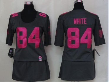 Womens NEW Atlanta Falcons 84 White breast Cancer Awareness Dark grey Jerseys Womens NEW Atlanta Falcons 84 White breast Cancer Awareness Dark grey Jerseys