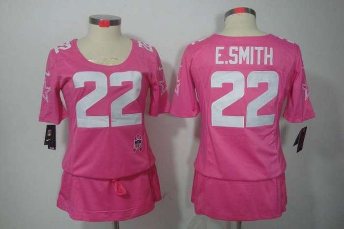 Womens NEW Dallas cowboys 22 e.smitth breast Cancer Awareness Pink Jerseys Womens NEW Dallas cowboys 22 e.smitth breast Cancer Awareness Pink Jerseys