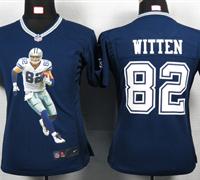 Womens Nike Dallas Cowboys 82 Witten Blue Portrait Fashion Game Jerseys Womens Nike Dallas Cowboys 82 Witten Blue Portrait Fashion Game Jerseys