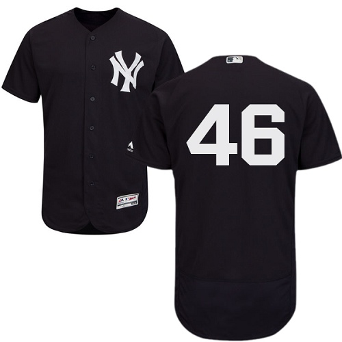 Yankees #46 Andy Pettitte Navy Blue Flexbase Authentic Collection Stitched MLB Jersey Yankees #46 Andy Pettitte Navy Blue Flexbase Authentic Collection Stitched MLB Jersey