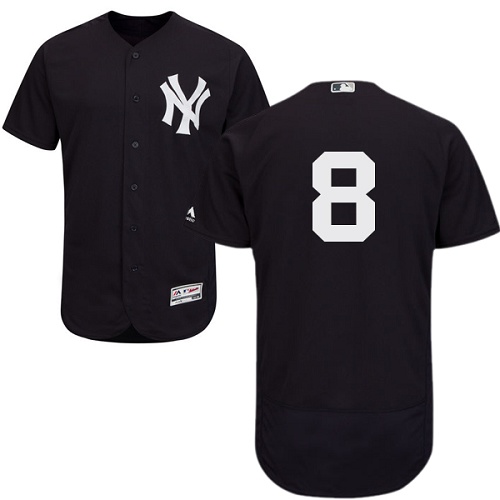 Yankees #8 Yogi Berra Navy Blue Flexbase Authentic Collection Stitched MLB Jersey Yankees #8 Yogi Berra Navy Blue Flexbase Authentic Collection Stitched MLB Jersey