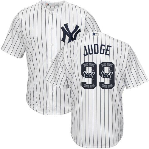 Yankees #99 Aaron Judge White Strip Team Logo Fashion Stitched MLB Jersey Yankees #99 Aaron Judge White Strip Team Logo Fashion Stitched MLB Jersey