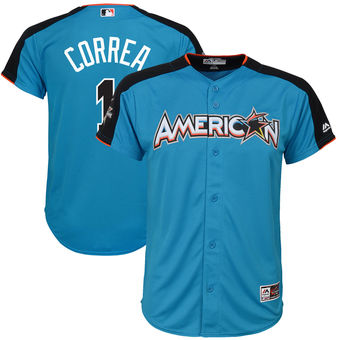 Youth American League Astros Carlos Correa Majestic Blue 2017 MLB All-Star Game Home Run Derby Jersey Youth American League Astros Carlos Correa Majestic Blue 2017 MLB All-Star Game Home Run Derby Jersey